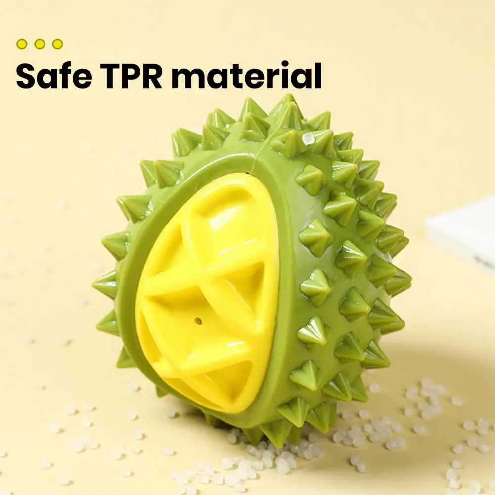 

Игрушка-моляр для домашних животных, прочная игрушка-моляр для зубов, Игрушка-прорезыватель для зубов в форме дурианя с звуковым эффектом, жевательная игрушка для домашних животных, товары для тренировок