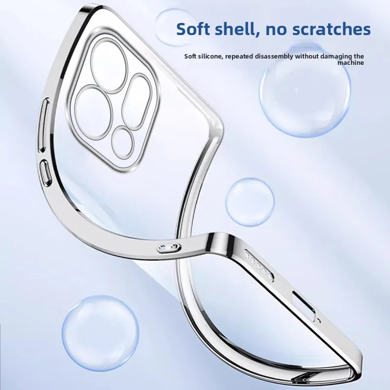Luxury Transparent Electroplated Shockproof Silicone Case