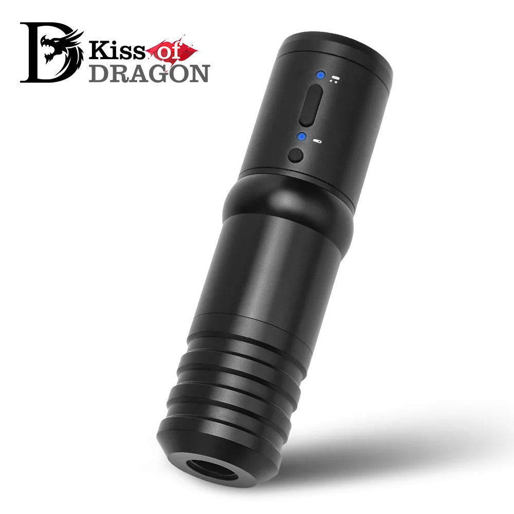 Kiss of Dragon SkinX Professional Wireless Tattoo Machine 2000mAh Apare Battery 4.0mm Stroke For Tattoo Artists Beginners