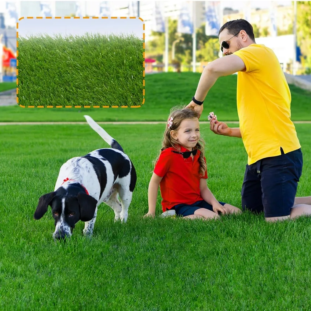 Artificial Grass Thick Turf Rug , 35MM Outdoor Indoor Fake Grass Mat, Astro Turf Lawn for Dogs Pets, Synthetic Rug