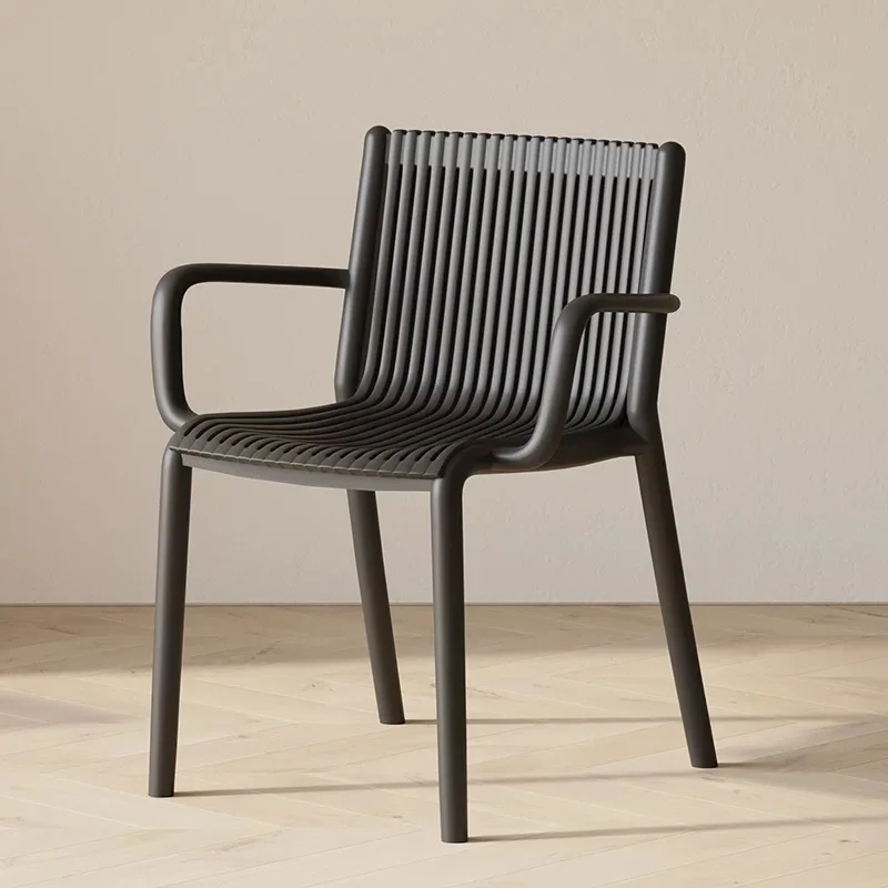 Household small apartment new coffee chair plastic armchair simple cream wind leisure makeup stool