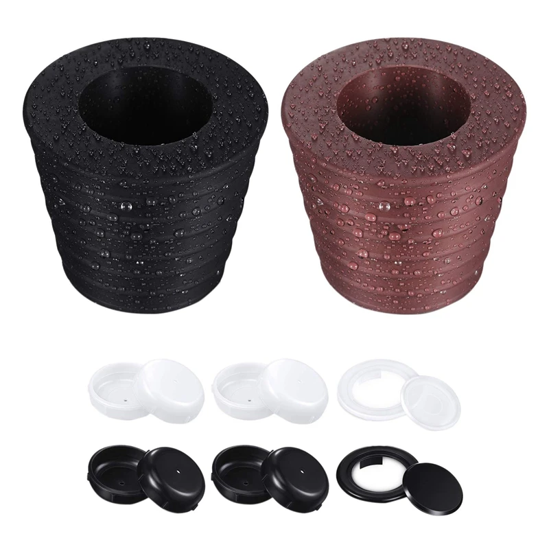 

12 Pcs Umbrella Pole Wedge Table Umbrella Thicker Hole Ring Plug And Cap Set Outdoor Patio Chair Feet Glide Protectors