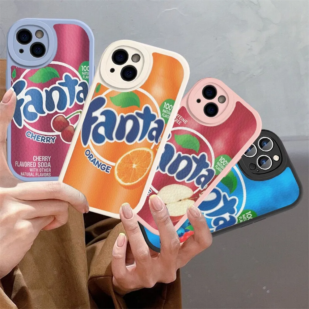 

F-FantaS Drinks Grape Orange Mousepad Hard Leather For iPhone 14 13 12 Mini 11 14 Pro Max Xs X Xr 7 8 Plus Fundas