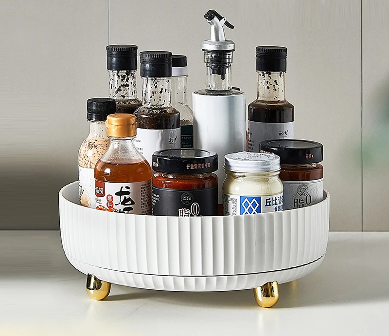 Lazy Kitchen Multi-function Turntable Organizer, Rotating Spice Rack, Plastic for Cabinet, Pantry, Kitchen Countertop Storage 2