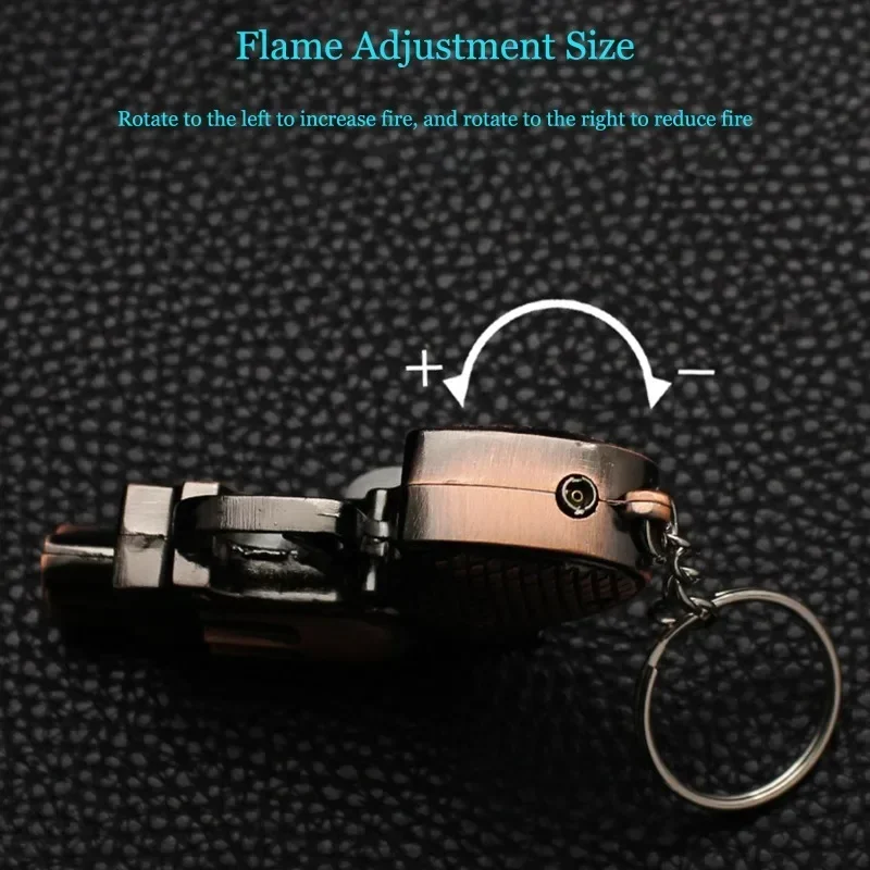 Windproof Adjustable Flame Gun Shape Jet Blue Flame Torch Lighter Refillable Butane Lighter For Cigar Gifts (Without Butane Gas) butane gas lighter cigarette lighter