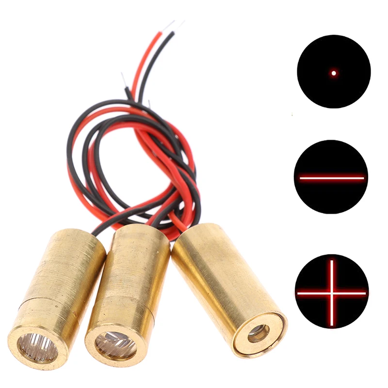 

Small Copper Laser Head 650nm 9mm 3V 50mw Cross Diode Module Red Laser For Laser Toys Levels Ground Wire Meters Accessories