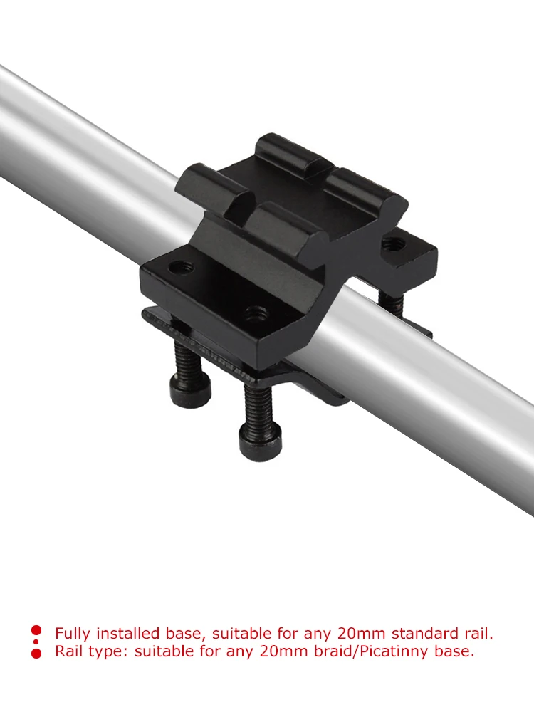 Adjustable Bipod Adapter Adjustable Bipod Adapter with 20mm Rail Barrel Tube Mount