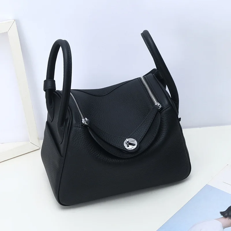 2023 High Quality Top Layer Cowhide Pillow Bag Fashion Soft Leather Shoulder Handbag Large Capacity Medicine Case Bag FOR WOMEN