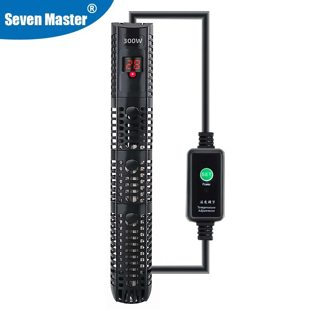 

Aquarium Submersible Heater Fish Tank LCD Display Digital Adjustable Water Heating Rod Constant Temperature Control 50-500W