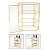 3-Tier Jewelry Box Glass Makeup Organizer Jewelry Box Multifunction Display Case For Dressing Table Decoration Storage 5