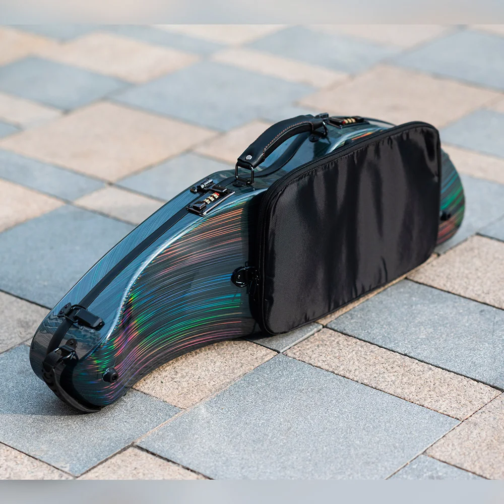 CHRISTINA Carbon Fiber Violin Case 4/4 New Widened Triangle Multi-color BV05 Waterproof Lightweight Sheet Music Bag Code Lock