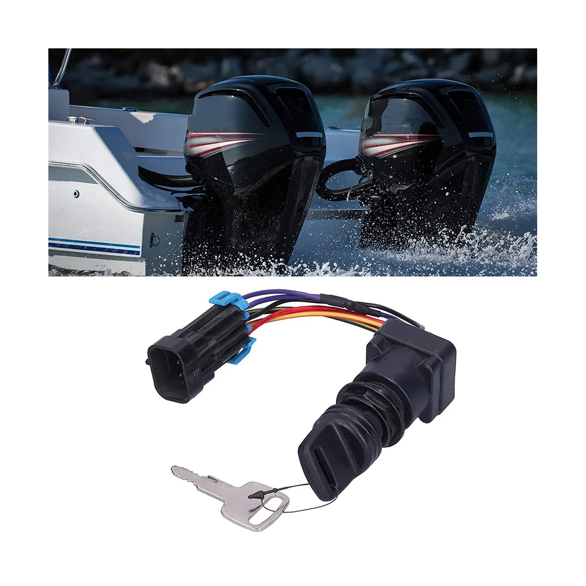 Outboard Ignition Switch Key Kit 893353A03 Replacement Parts Fit for Mercruiser DTS Boat Accessory