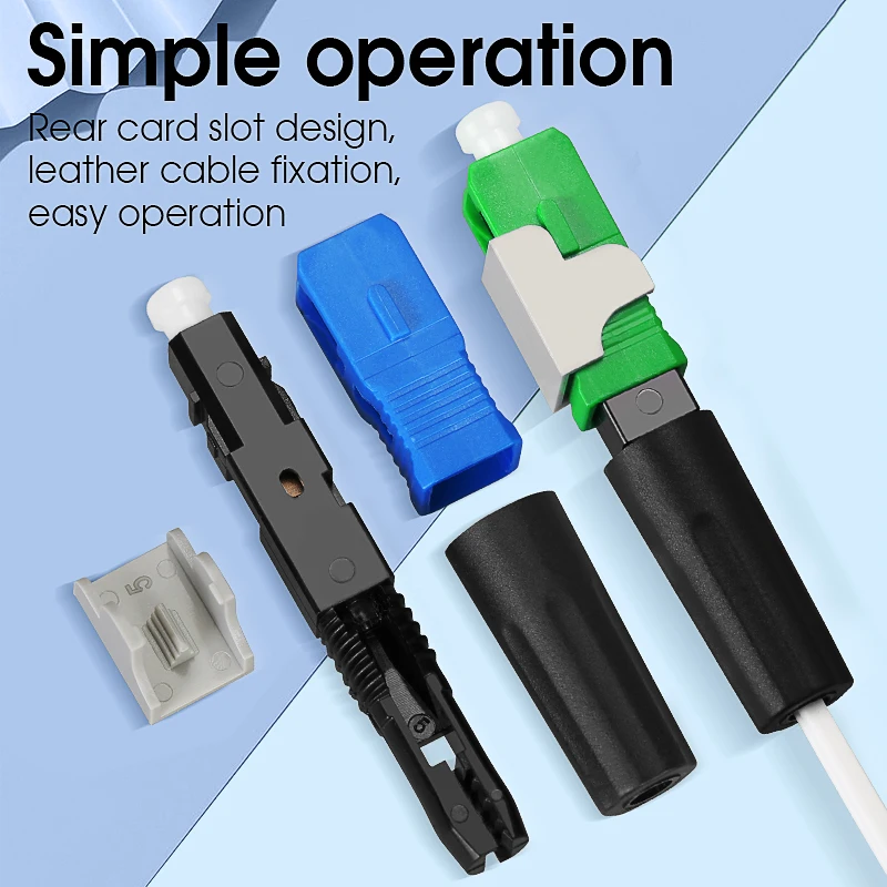 50-300pcs pre-bur Fiber Optic Fast Connector FTTH SC UPC/APC Fiber Optic Quick Connector Single mode
