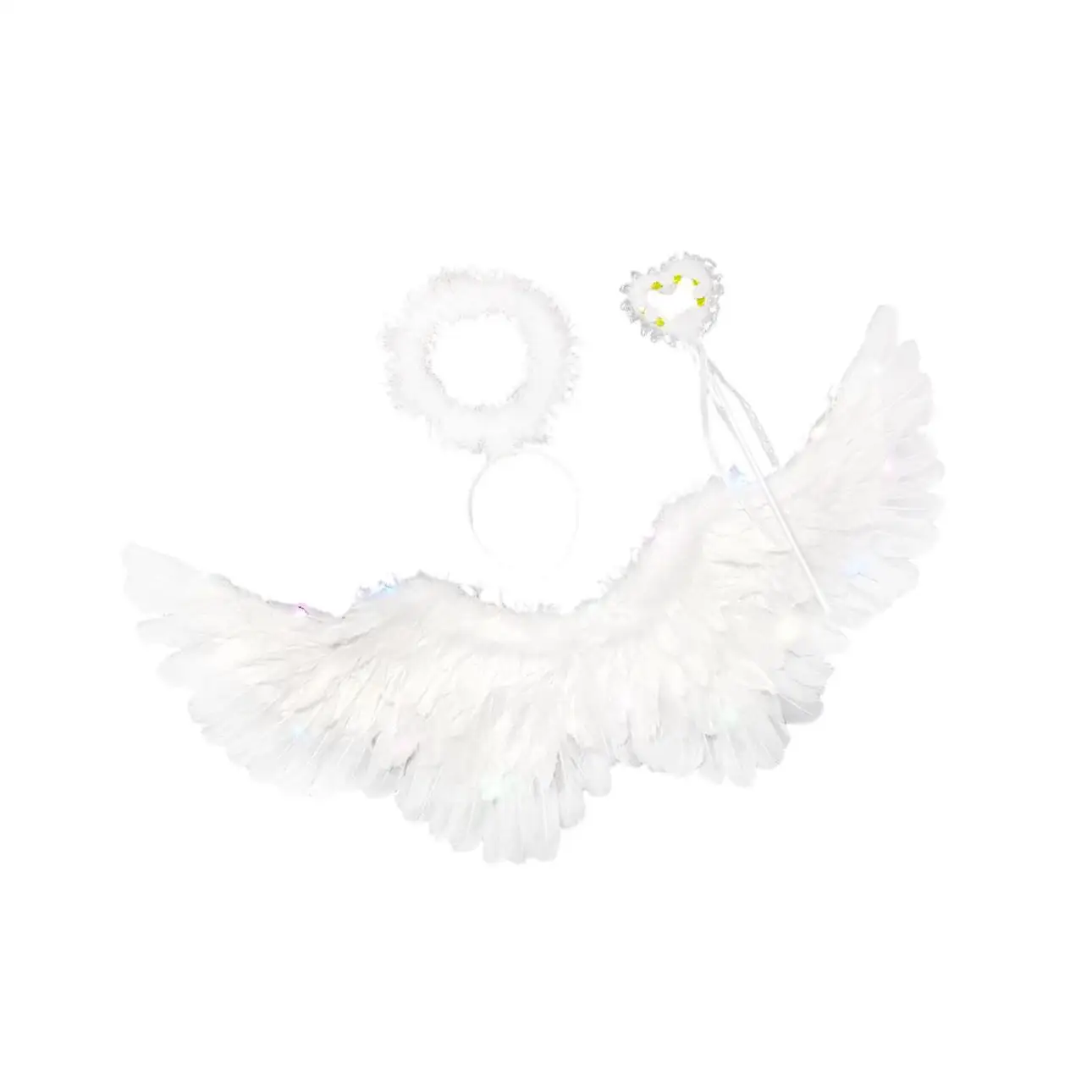

2/3 Angel Costume Feather Wing with Straps Halloween Christmas Angel