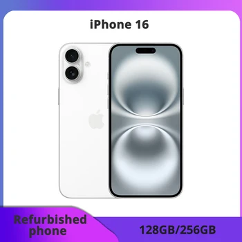 Telefono ricondizionato Apple IPhone 16 Card "Cellulare 5G OLED non bloccato Face ID A18 128/256GB ROM 8GB RAM eccellenti condizioni