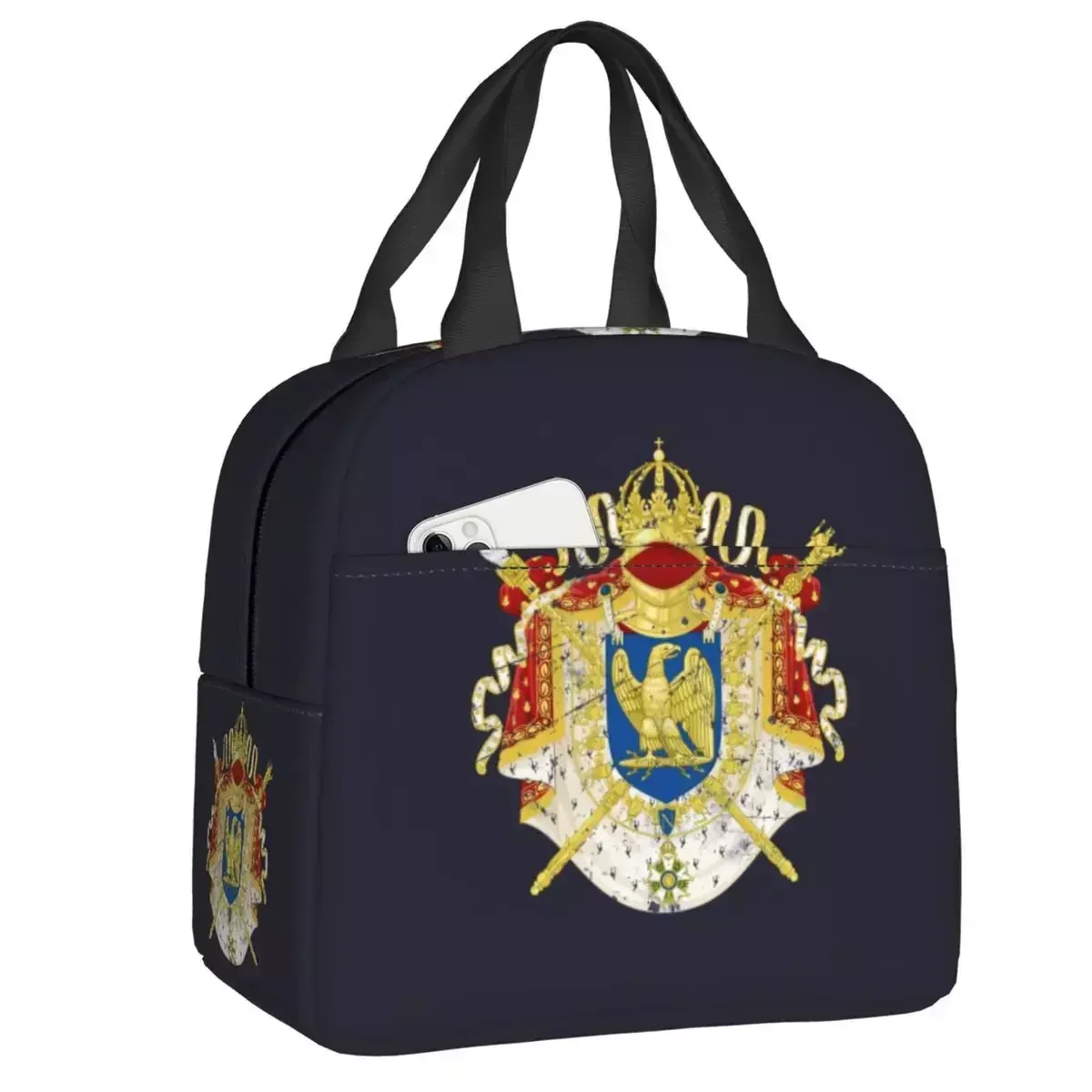 

2024 New Custom French Empire Napoleon Lunch Bag Women Cooler Warm Insulated Lunch Box For Kids School Children
