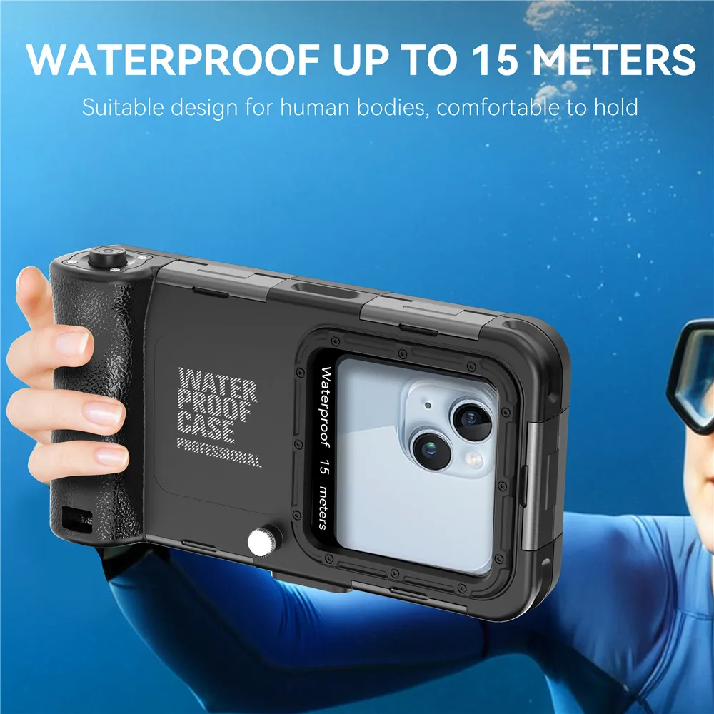 ShellBox Box For iPhone 16 Pro Max 16E 15 14 13 12 Waterproof Case IP68 Standard Professional Diving Photography Phone Cases