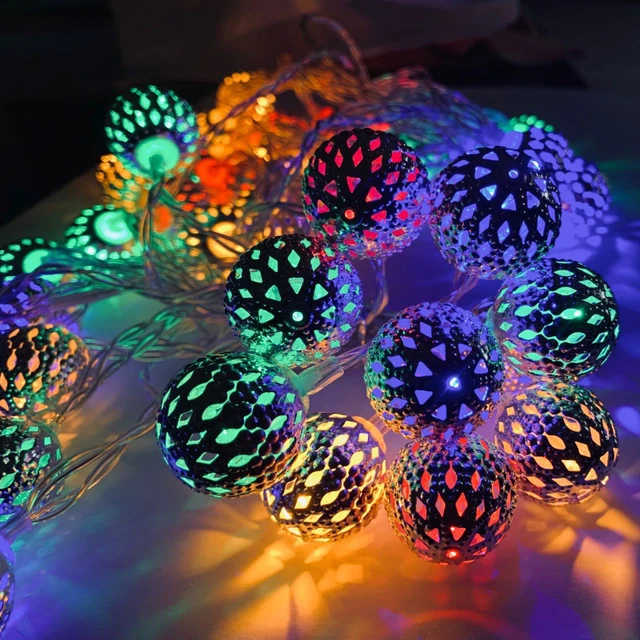 Guirlande lumineuse à LED en boule de coton, décoration d'arbre de noël,  féerique, boules décoratives, batterie, lampe de Table USB - AliExpress