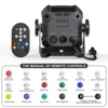 U'King 4Pcs/Set Square LED Par Lights 4X8W RGB LED Stage Light Remote&DMX Controlled DJ Light For Wedding Party Club Disco Event 5