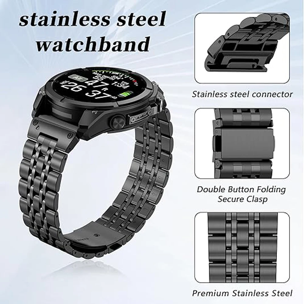 Premium Quick Fit Stainless Steel Watch Strap - 26mm/22mm Metal Band