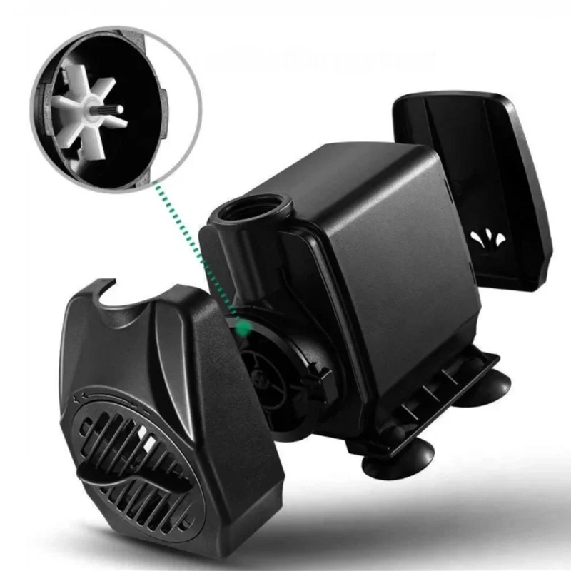Ultra Quiet Fountain Pump Fish Tank Water Pump with LED Light for Garden Rockery Fountain Fish Air Aquarium Decoration water pump aquarium water pump fish tank pump