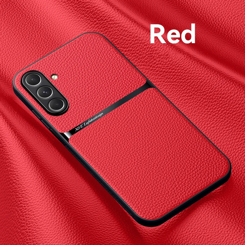 Luxurious Skin Feel Protective Lichee Leather Magnetic Phone Case