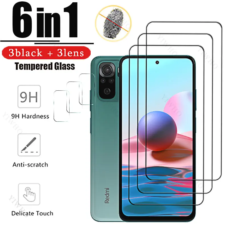 

Защитное стекло 6 в 1 для Xiaomi Redmi Note 10 9 8 10 S 9S 9T 10T Pro Max Lite 4G