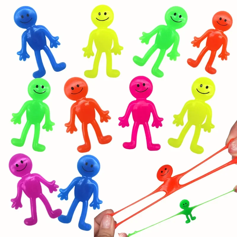 5-20PCS Fun Sticky Stretching Smiling Face Little Man Pinch Toy