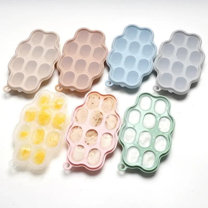 Baby Breast milk Popsicle Molds & Baby Fruit Feeder (2 Pack), Food Freezer Tray Storage Containers Set