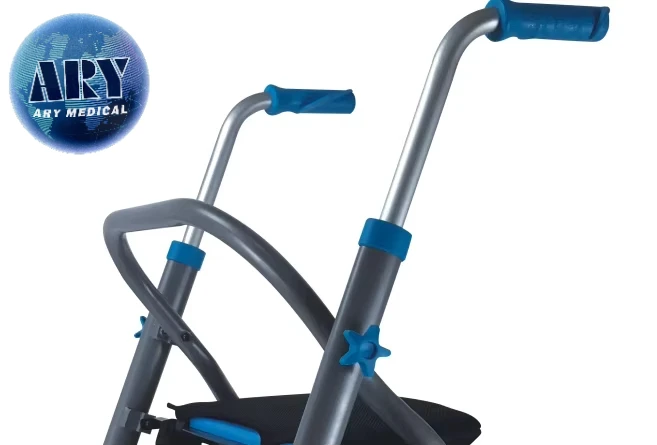 Folding Aluminum shopping rollator walker with Seat For Elder