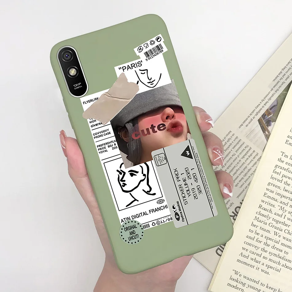Fashionable Butterfly Heart Pattern Silicon Phone Cover for Xiaomi Redmi 9 Series