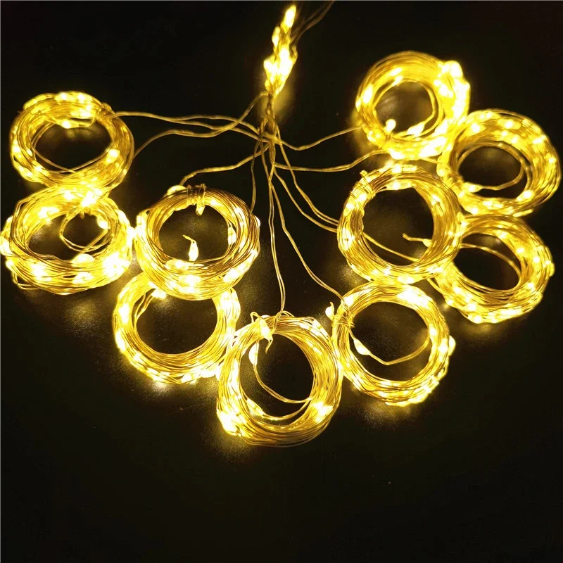 thumbnail image 1 of 1 cortina de luces LED con enchufe USB para decoración de árbol de Navidad, luces decorativas de Año Nuevo 2025 para el hogar, guirnalda navideña, 1 of 5