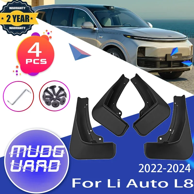 

Car Mudguards For Li Auto L8 Accessories 2022 2023 2024 Lixiang Mud Flap Guards Fender Front Rear Wheel MudFlaps Car Accessories