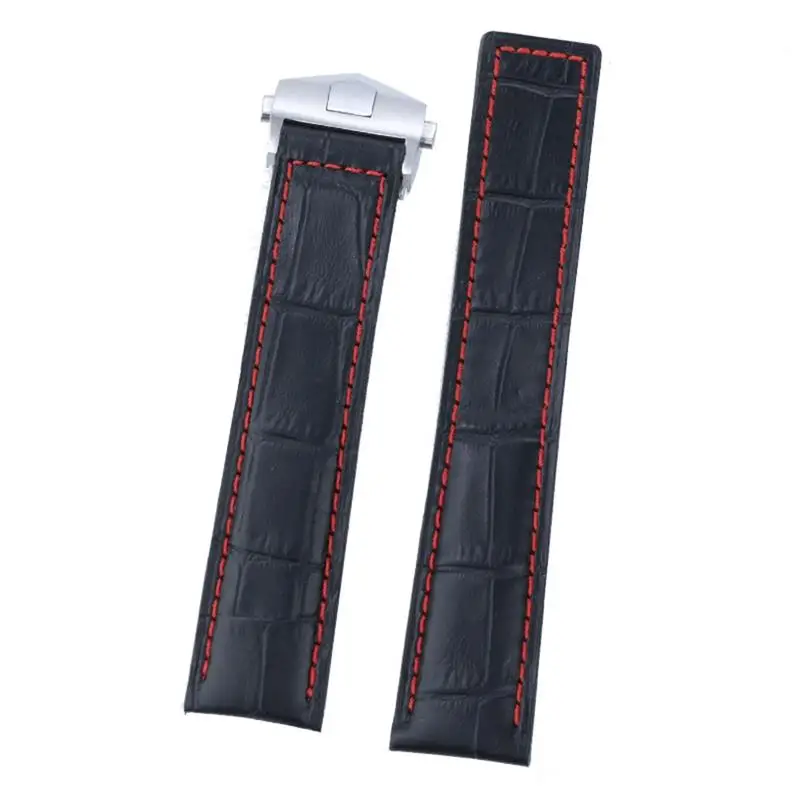 SCHIK 20mm 22m Genuine leather watchband For TAG HEUER Strap Series Men Quality Band Soft WatchBand With fold buckle Wrist