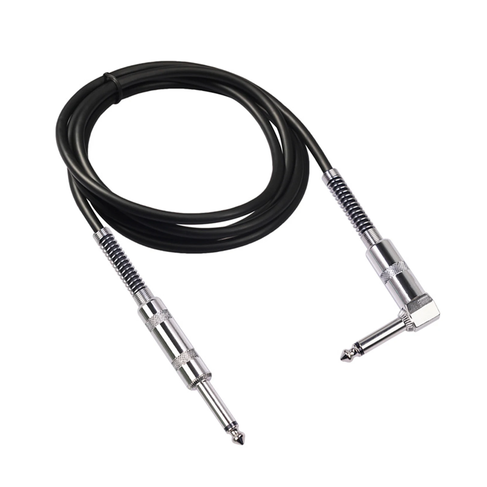 

Noise Reduction Mono Guitar Cable Bass 6.35mm Microphone Adapter Angle Head Cord Keyboard Instrument 1/4 Inch Aux Audio Portable