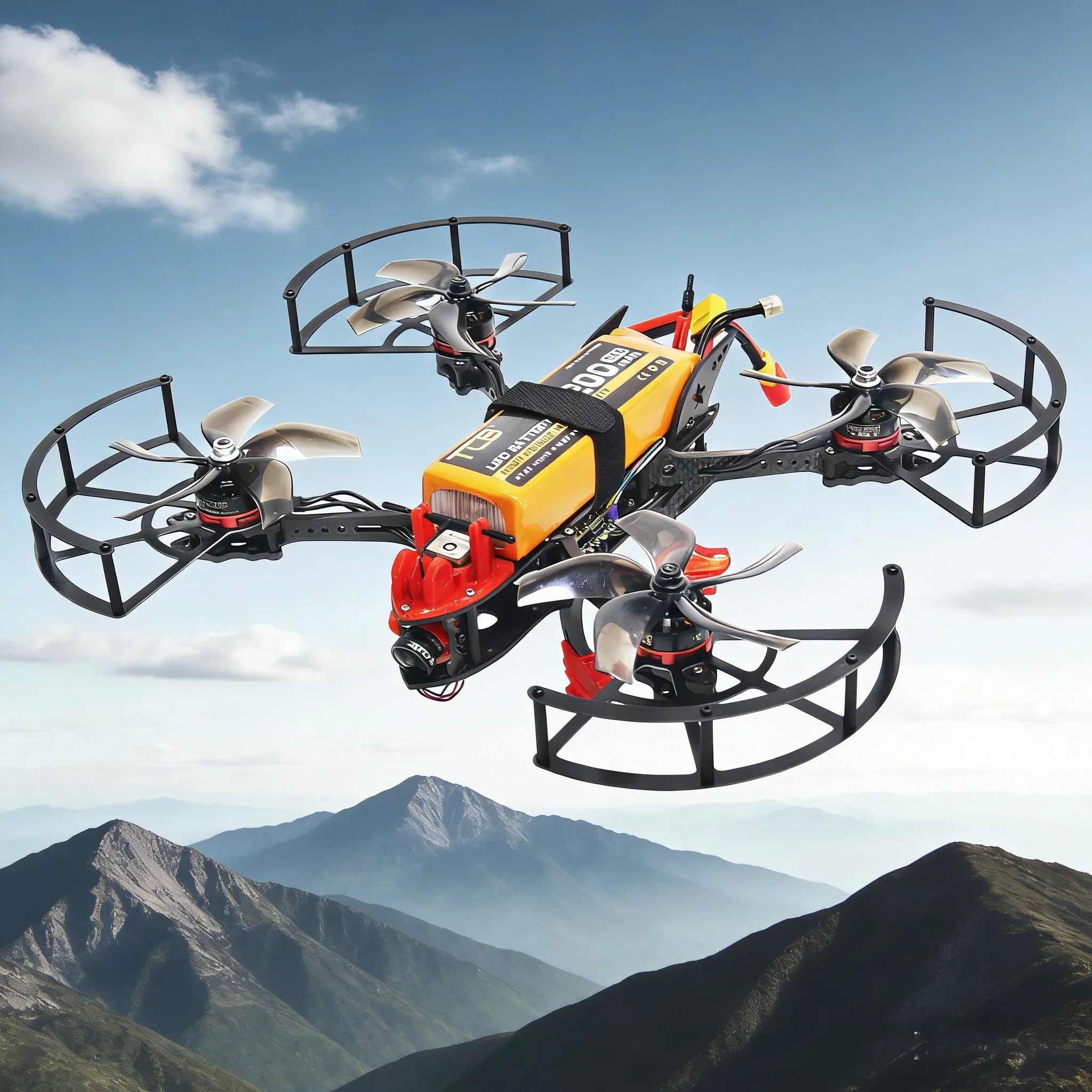 รูปสินค้า โครงโดรนแข่ง B-CUBE FPV พร้อมวงแหวนป้องกัน รองรับ INAV/Beatflight