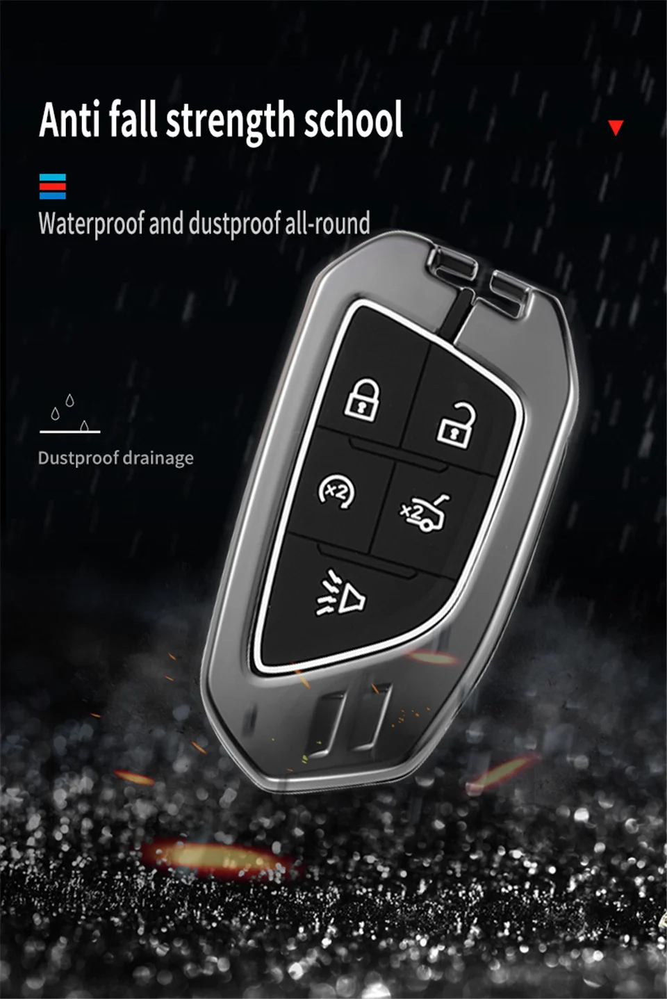 Cover per chiave/telecomando per Cadillac CT5 2019 2020 5 pulsanti Smart Key Car Styling 10 Cover per chiave/telecomando per Cadillac CT5 2019 2020 5 pulsanti Smart Key Car Styling - Sd2f1a8803c2a42f2b9695a827e7a0cd7l
