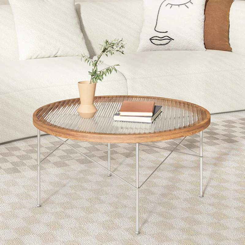 

Retro Glass Coffee Tables Simple Design Night Bedside Couch Table Round Nordic Salontafel Mesitas De Noche Furniture HD50CT