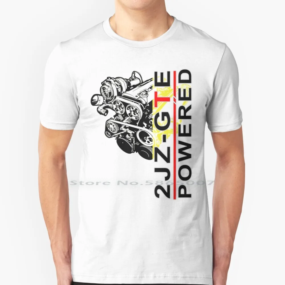 2Jz Gte Powered Engine T Shirt Cotton 6Xl 2Jz Gte Powered Engine Ft 86 Corolla Gr Iv V Hilux Yaris Gr Gazoo Racing Trd Racing