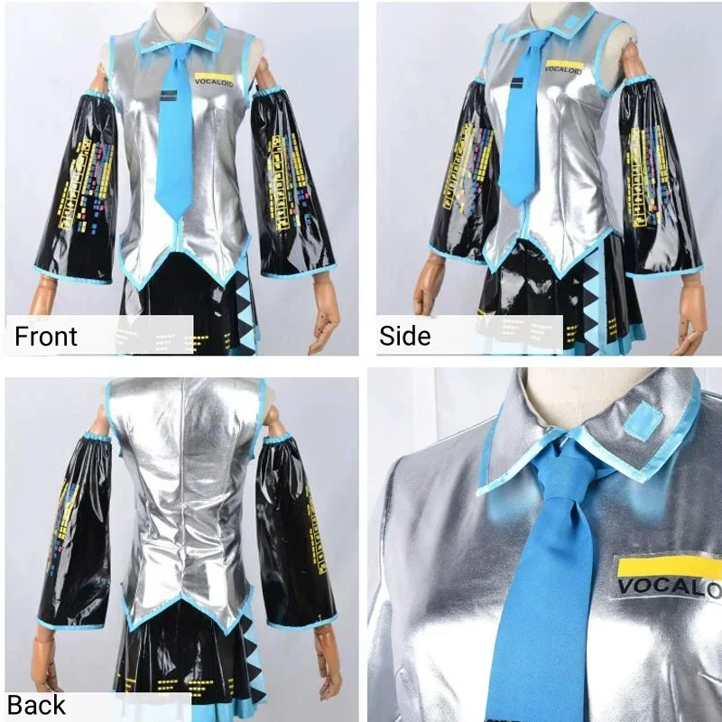 Hatsune Miku Silver Sailor Uniform Cosplay Costume for Women (Unofficial)