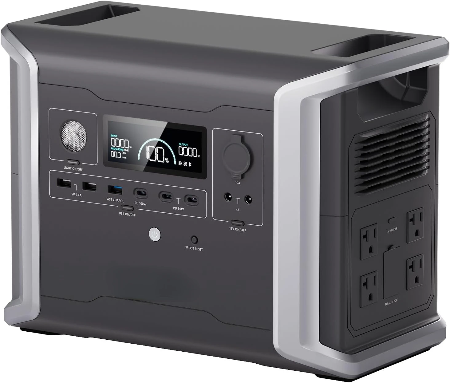 

Portable Power Station DBS1300, 1330Wh Solar Generator with 4x1200W AC Outlets, EV Semi-Solid State LiFePO4 Battery