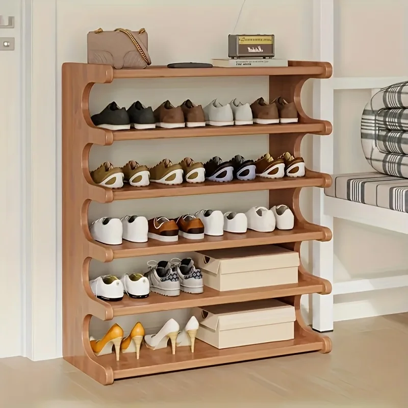 5/6-Tier Shoe Rack – Space-Saving Multi-Layer Storage Organizer with Wood Grain Finish, Independent Shelves, Easy Assembly for Entryway, Closet & Bedroom 4