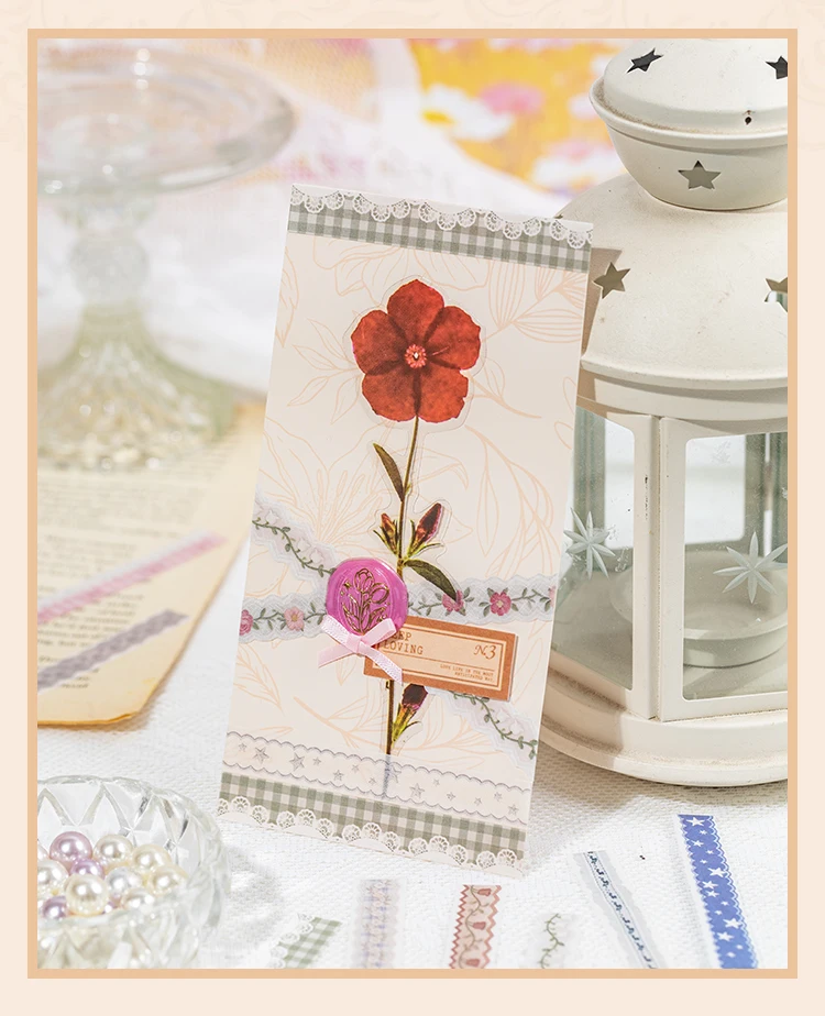 40 Stück Spitzen-Aufkleber, niedliche Ästhetik, Dekor, Collage, Junk Journal, Scrapbooking-Zubehör, selbstklebende, kreative Schreibwaren-Aufkleber – Detail 10