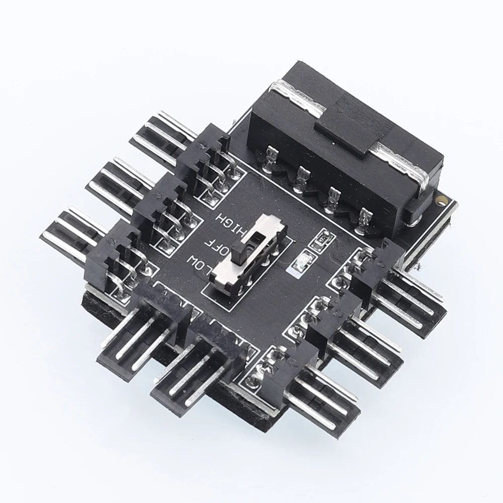 Multi Port 12V Fan Hub Speed Controller Adapter
