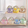Cartoon rabbit decorative handbag Rainbow floral shoulder bags 1