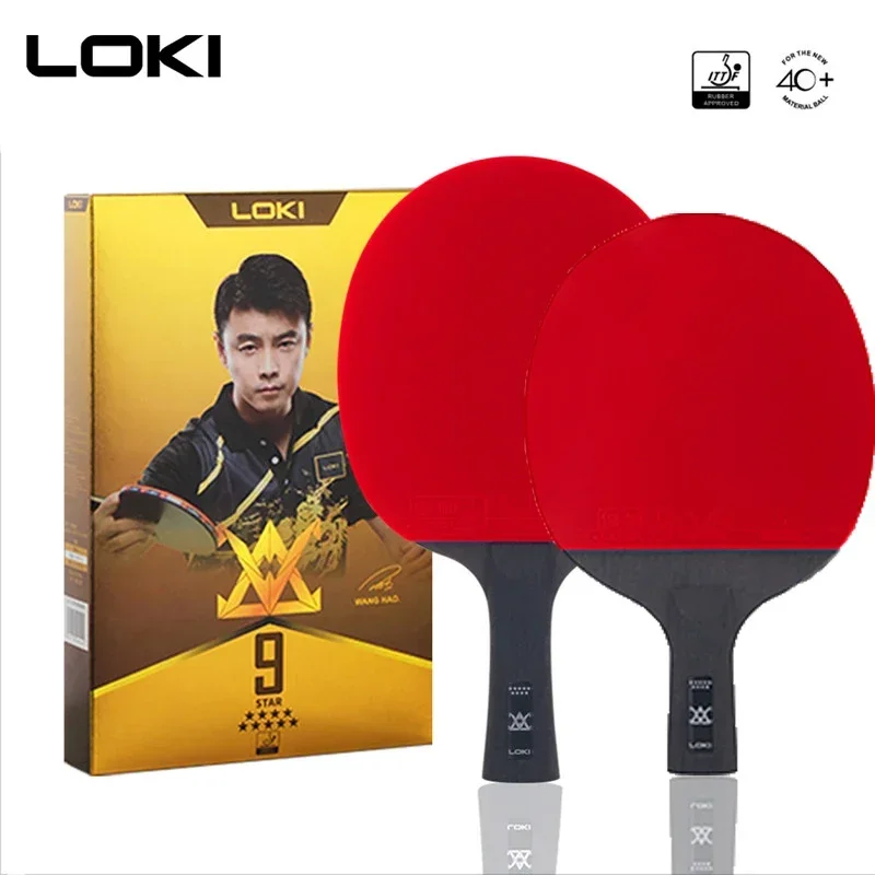 LOKI 9 Star Super Sticky Table Tennis Racket Carbon Blade PingPong Bat Competition Ping Pong Paddle for Fast Attack and Loop