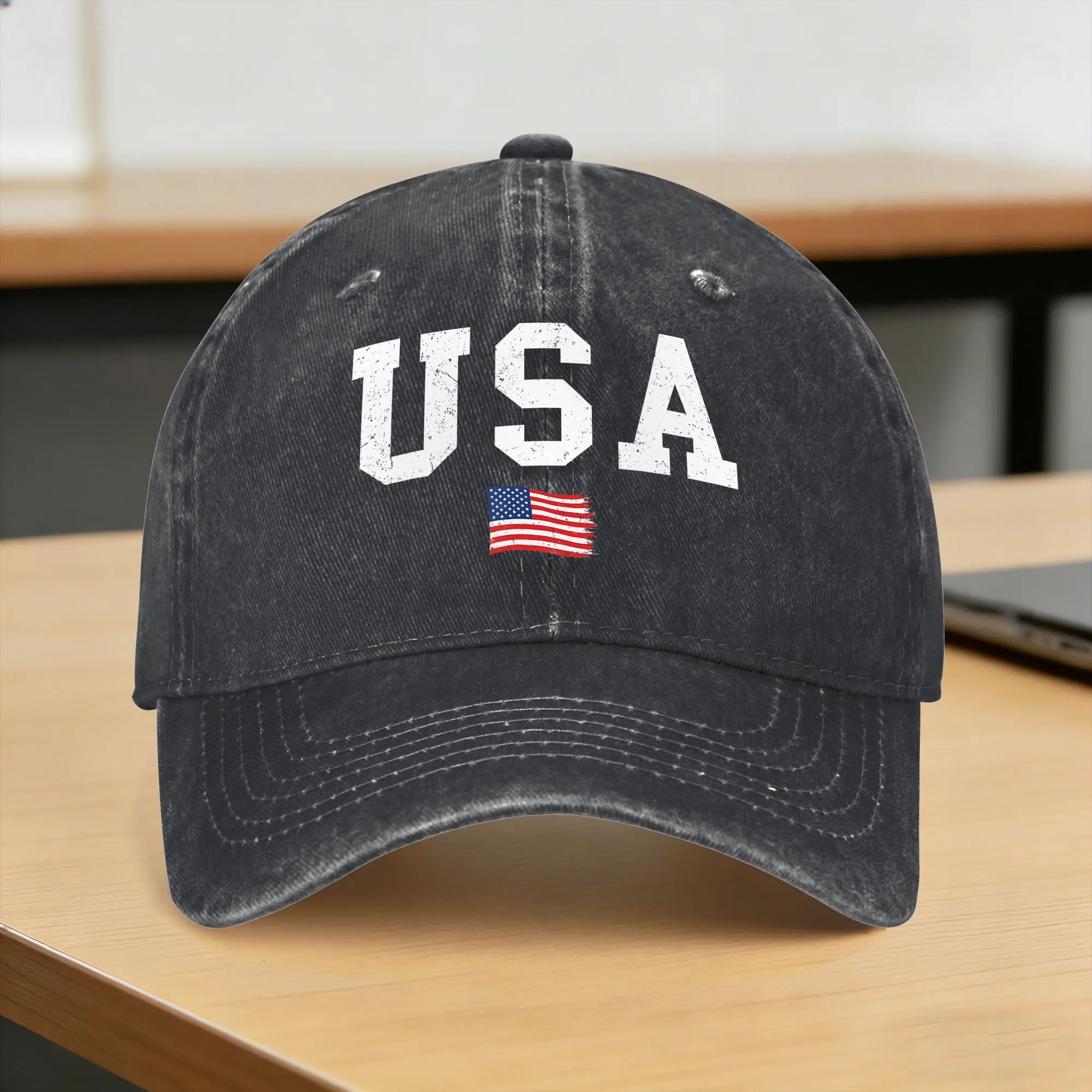 Gorra de Béisbol Casual con Bandera Patriótica de EE. UU., Gorra Trucker para Gimnasio al Aire Libre, Gorras de Béisbol Ajustables con Estampado para Primavera