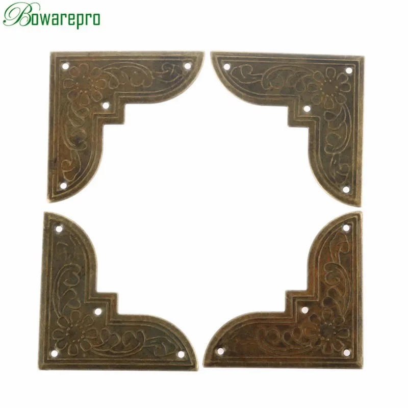 44*62MM 20Pcs Antique Corner Protector Book Scrapbook Metal Album Corner Decorative Protector Cover for Wooden Jewelry Gift Box furniture corner protector decorative corner cover metal decorative protectors