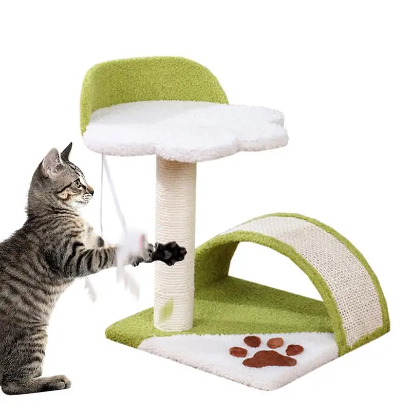 

Sisal Cat Scratch Post Sisal Scratch Board Claw Grinding Scratching Bridge Cat Teaser Toy Sisal Cat Tree Tower Cat Teaser Ball