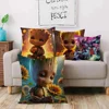 Pillow Covers Cartoon MarvelS GrootS Sofa Decorative Home Double-sided Printing Short Plush Cute Cushion Cover 2